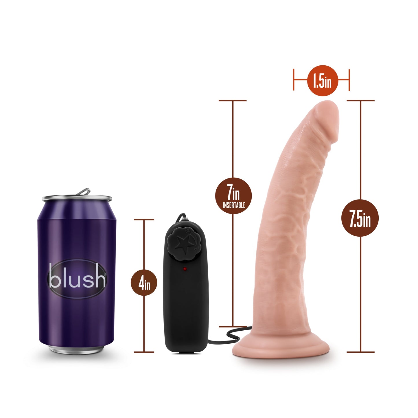 Dr Dave 7 Inch Realistic Vibrating Dildo with Suction Cup > Vibrators > Realistic Vibrators - Tophatter Daily Deals