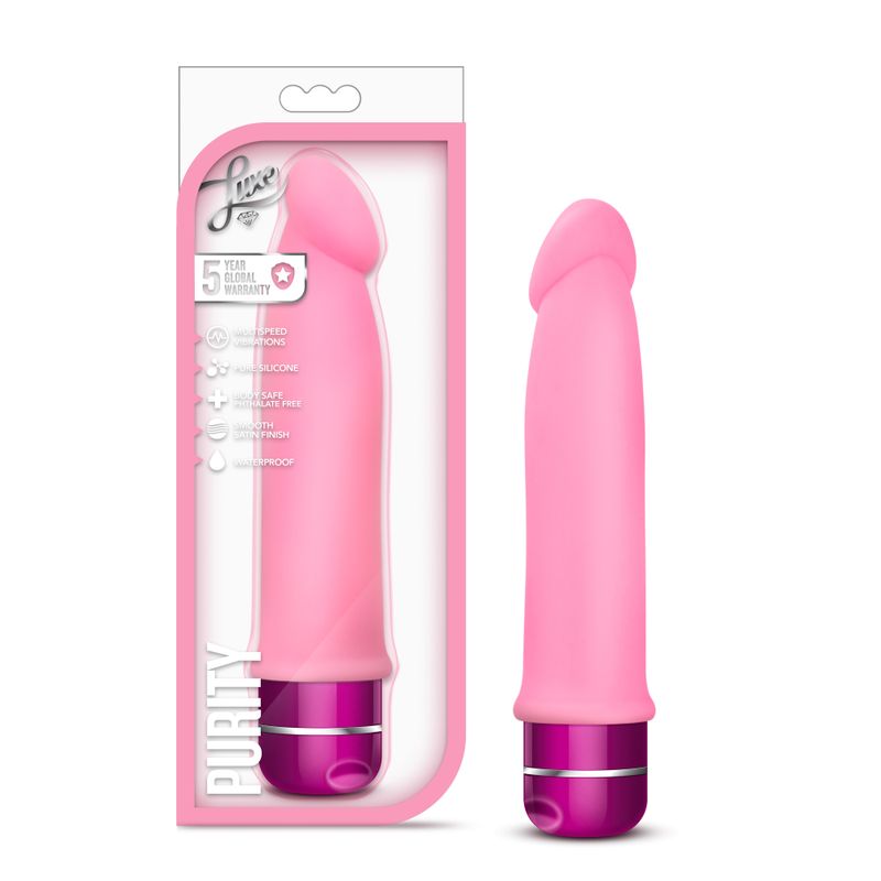 Luxe Purity Pink 7.5 Inch Vibrator > Vibrators > Standard Vibrators - Tophatter Daily Deals