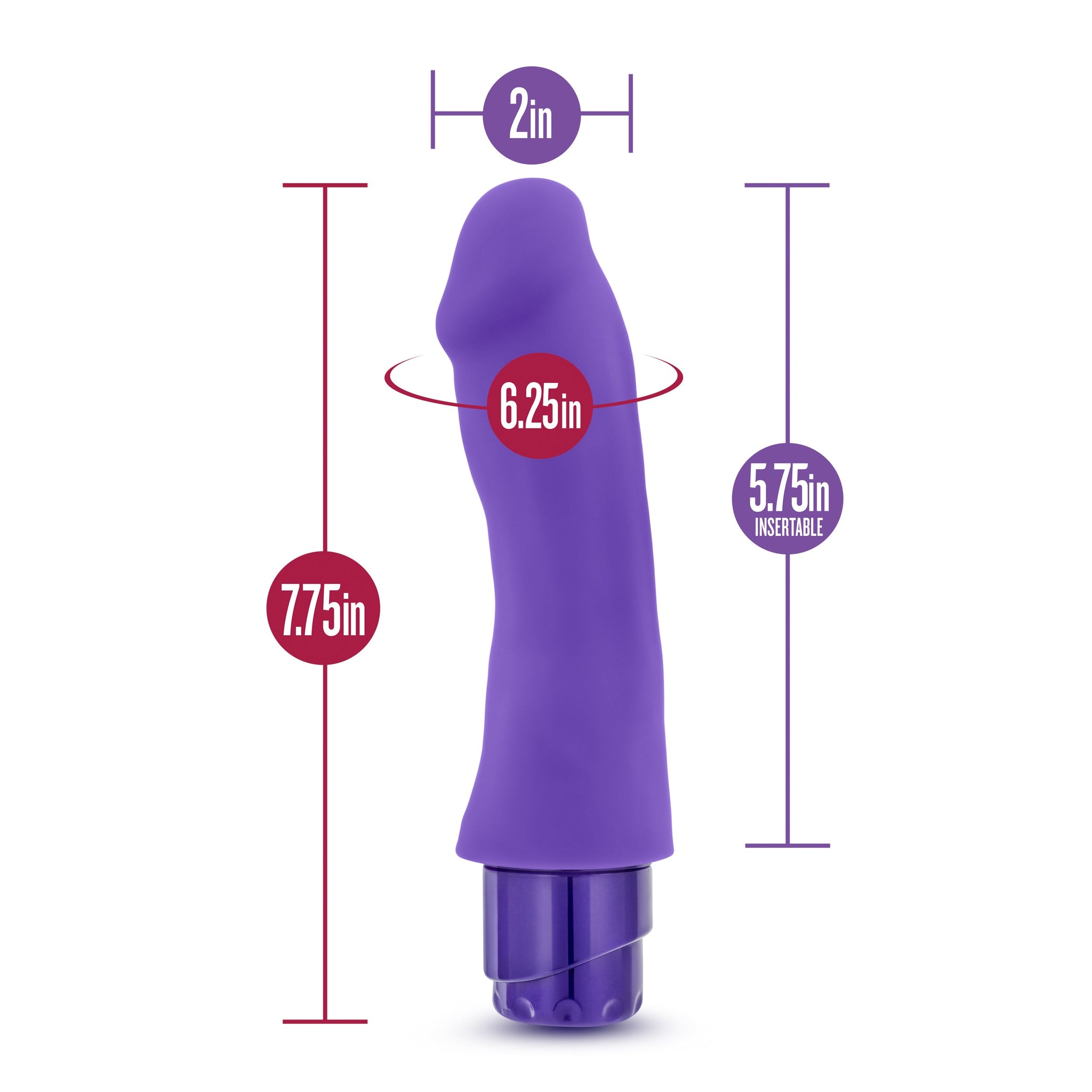 Luxe Marco Purple Vibrating Toy 7.75 Inch Length > Vibrators > Realistic Vibrators - Tophatter Daily Deals