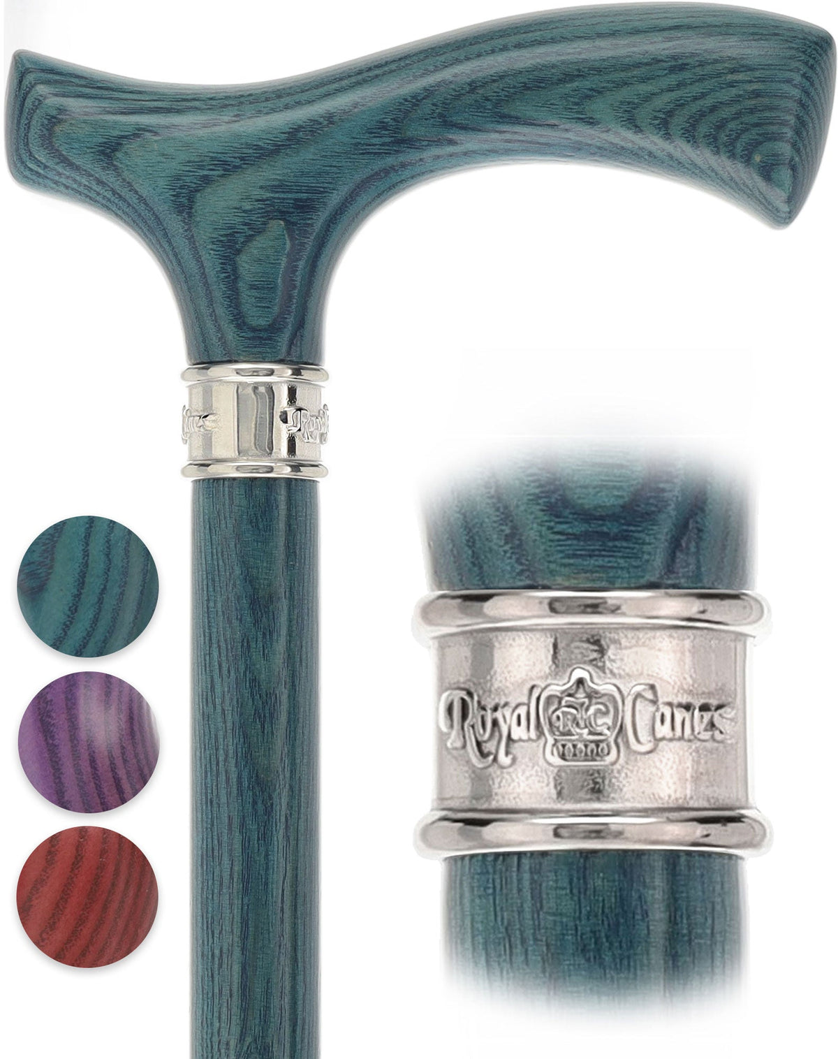 Royal Canes Fritz: Full-Color Wood Stain Collection (Matching Handle & Shaft) Fritz Handle Walking Canes - Tophatter Daily Deals