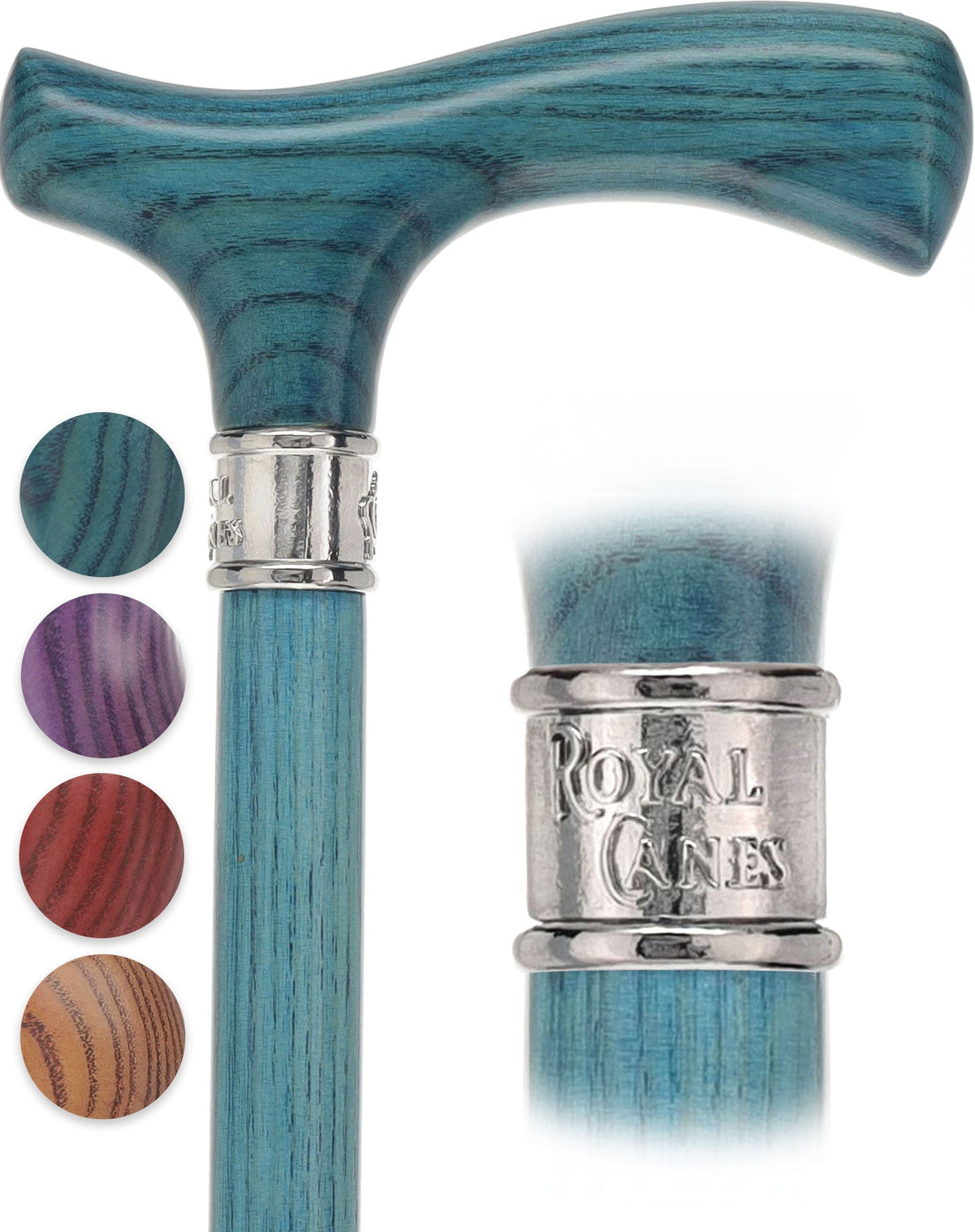 Royal Canes Fritz: Full-Color Wood Stain Collection (Matching Handle & Shaft) Fritz Handle Walking Canes - Tophatter Daily Deals