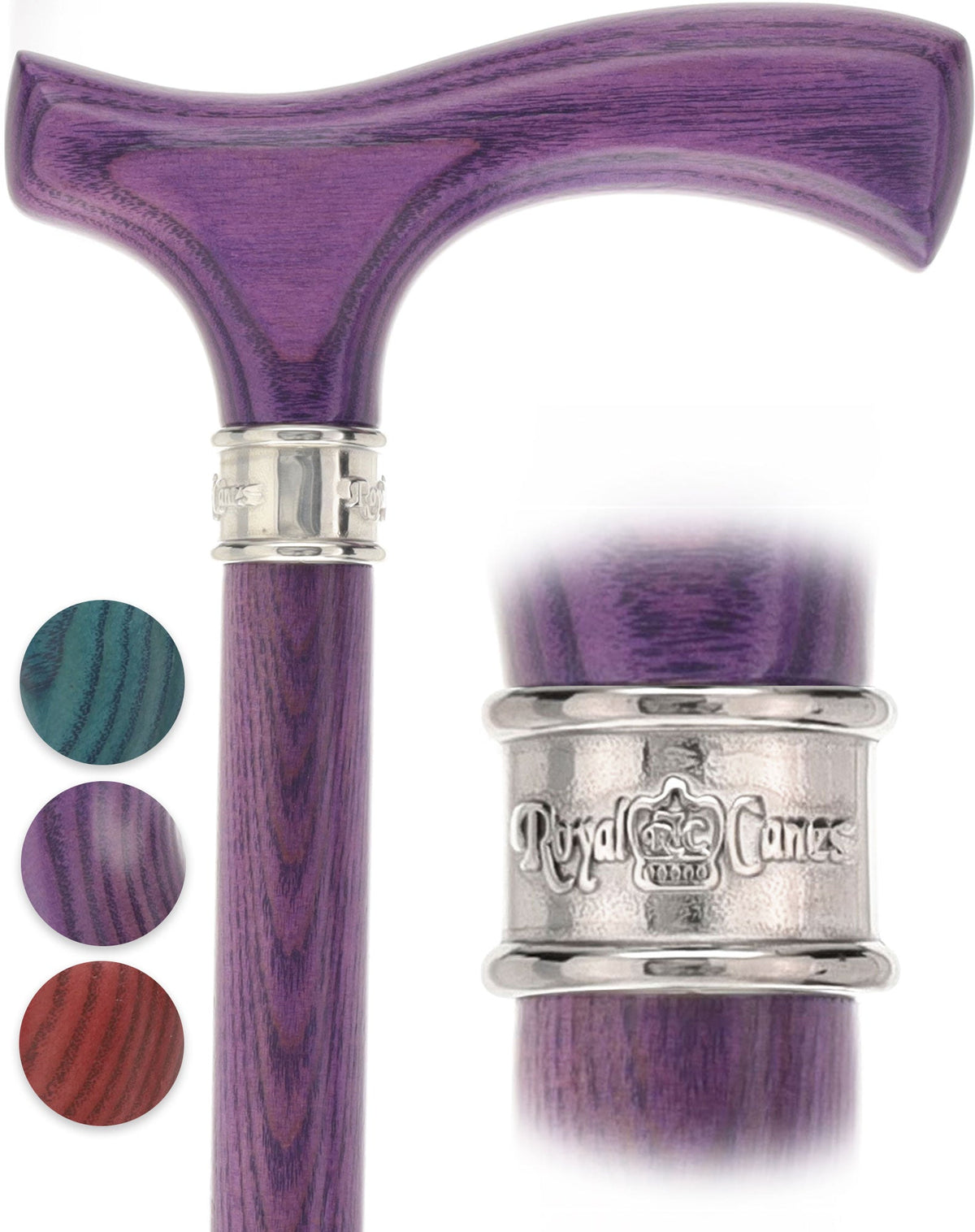 Royal Canes Fritz: Full-Color Wood Stain Collection (Matching Handle & Shaft) Fritz Handle Walking Canes - Tophatter Daily Deals