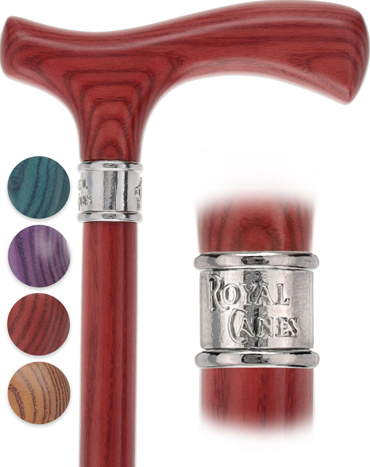 Royal Canes Fritz: Full-Color Wood Stain Collection (Matching Handle & Shaft) Fritz Handle Walking Canes - Tophatter Daily Deals
