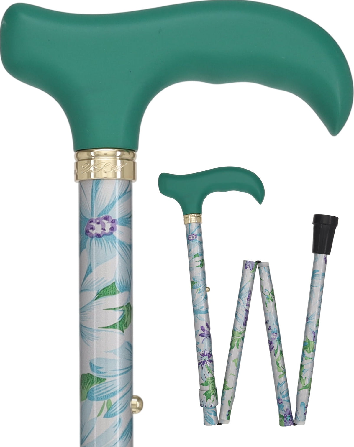 Fashionable Canes Glorious Gardens Folding Adjustable Cane with SafeTbase for Women Safetbase Canes - Tophatter Daily Deals