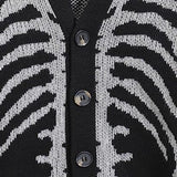 Oversized Men's Jacquard Cardigan - Skeleton Knit, Acrylic 3D Changing Face Moving Picture Frame - Tophatter Daily Deals