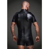 Black Wet Look Short Sleeve Shirt With Front Pockets > Clothes > Mens Latex - Tophatter Daily Deals