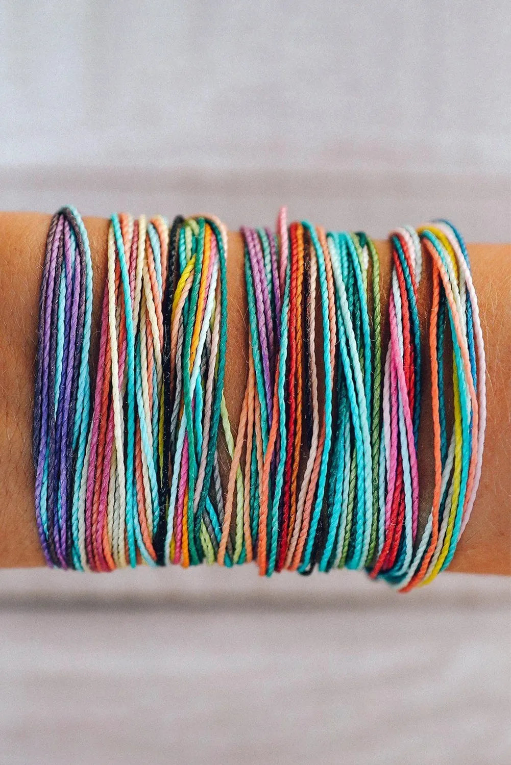 Multi Color Wax Rope Woven Bracelet Set Bracelets - Tophatter Daily Deals