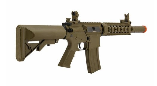 LANCER TACTICAL AIRSOFT POLYMER M4 GEN 2 SD AEG RIFLE - TAN - Tophatter Daily Deals