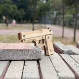 Assembled M92F Wooden Rubber Band Gun - Tophatter Daily Deals