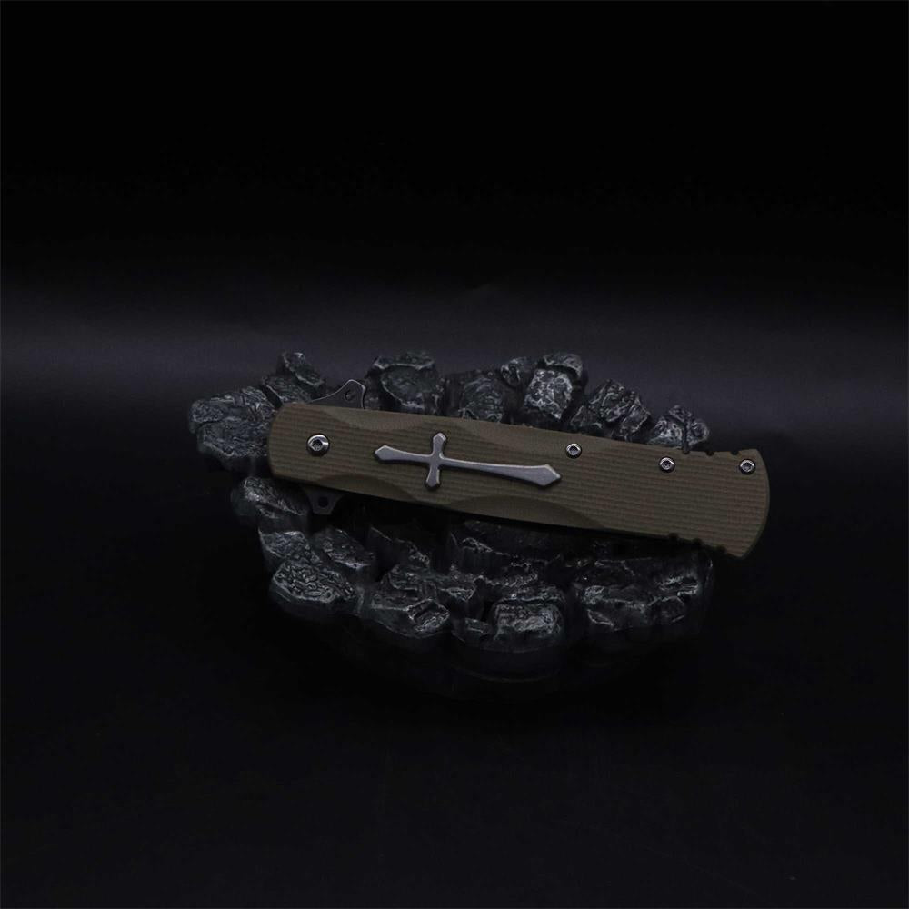 Cross Knife Christian Folding Knife - Tophatter Daily Deals