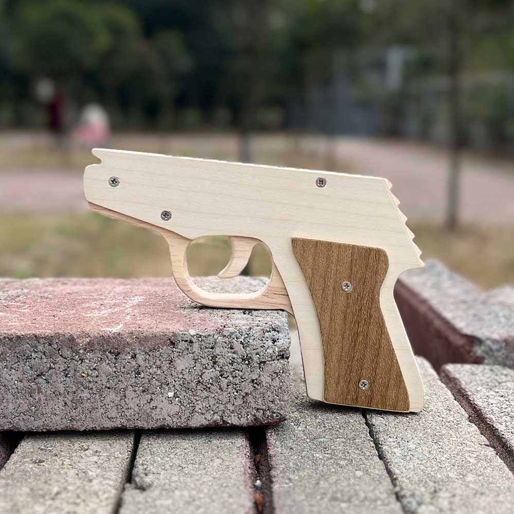Makarovpistol Assembled Pistol Wooden Replica Rubber Band Gun - Tophatter Daily Deals