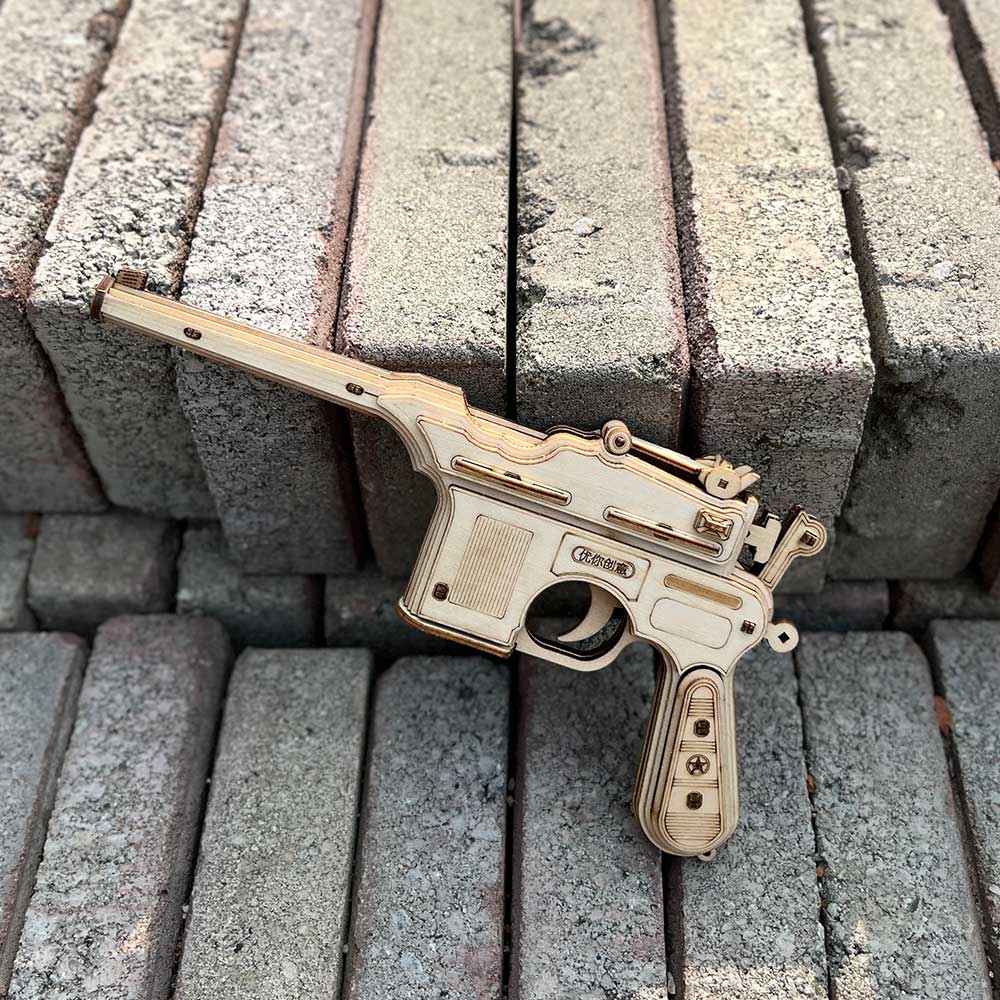 Mauser Military Pistol Wooden Model Pistol 3D Puzzle - Tophatter Daily Deals