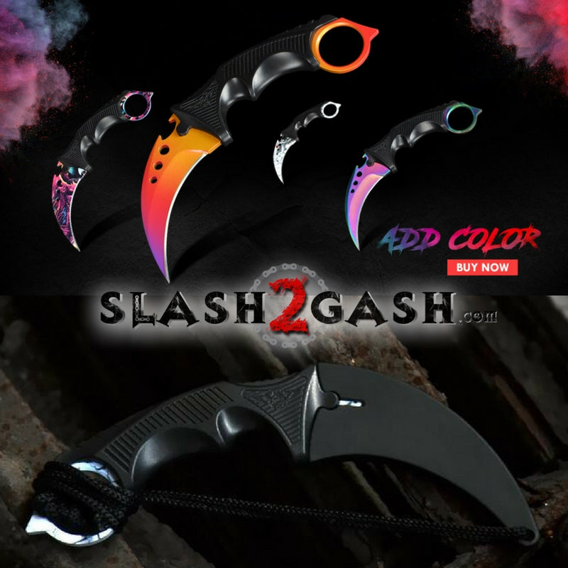 CSGO Hyper Beast ELITE Karambit FULL TANG Tactical Claw Neck Knife Knife-Fixed - Tophatter Daily Deals