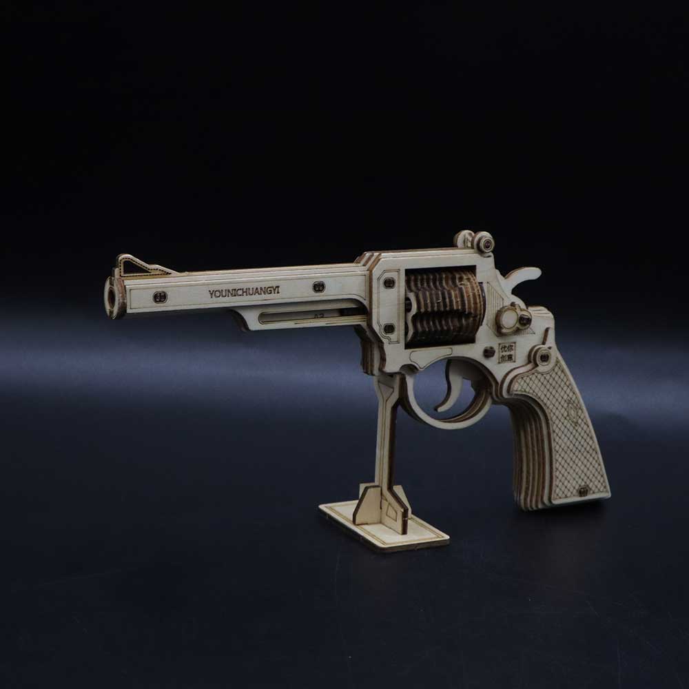 Revolver Wooden Model Kit S&W Gun - Tophatter Daily Deals