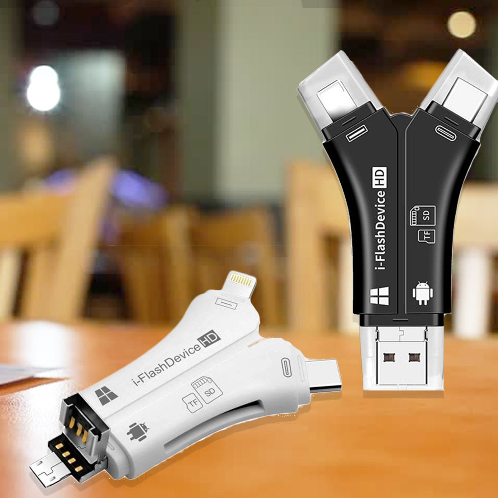 4-in-1 SD Memory Card Reader and Adapter Card Reader - Tophatter Daily Deals