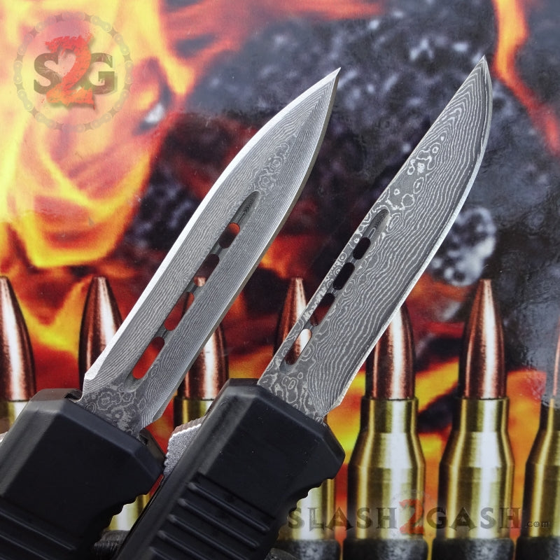S2G Tactical Small 7" OTF Bullet HK Automatic Knife - Single Edge Damascus Knife-OTF - Tophatter Daily Deals