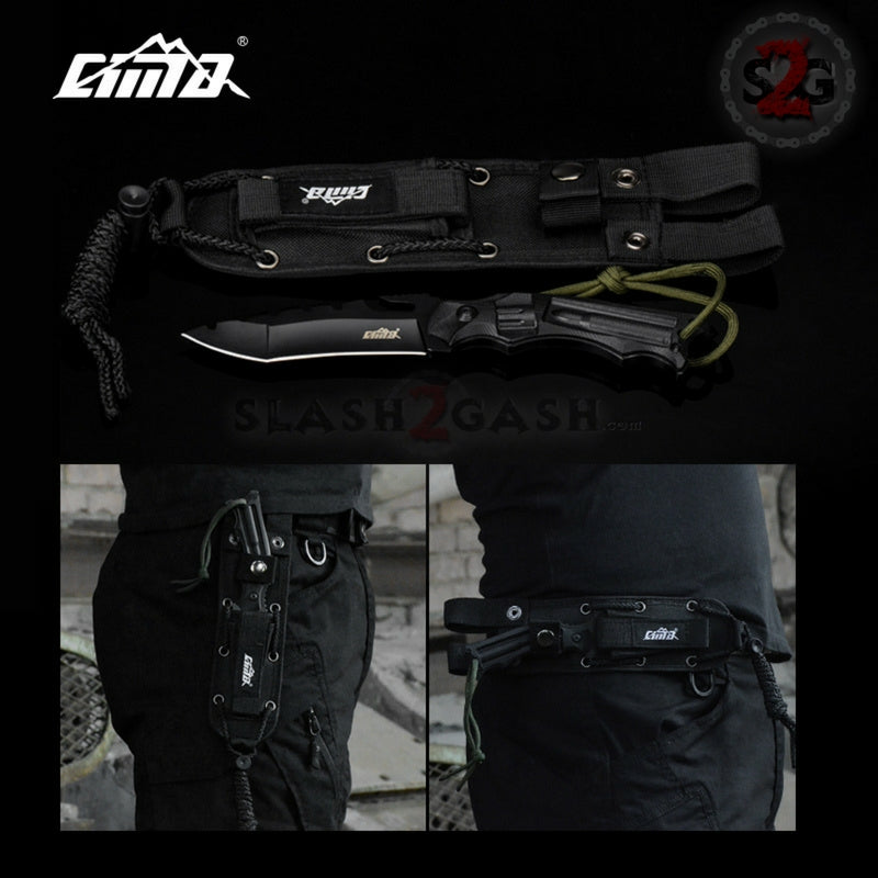 CIMA Bullet Tactical Knife! Outdoor Survival Hunting Knife, G10 Handle, AUS-8 Knife-Fixed - Tophatter Daily Deals