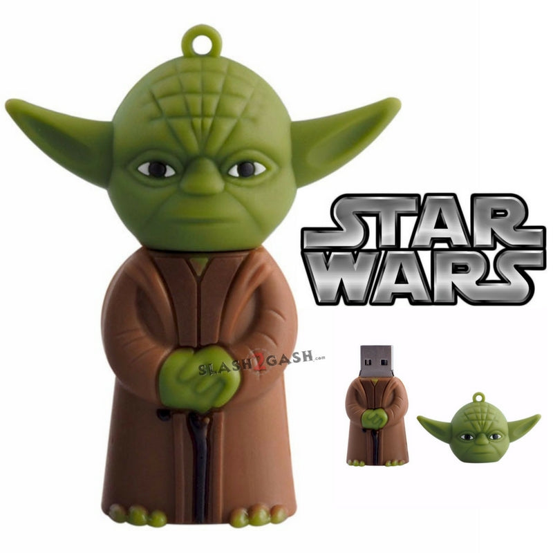 Star Wars Cartoon Yoda USB Flash Drive 2.0 Rubber Memory Stick 16gb USB Flash Drive - Tophatter Daily Deals