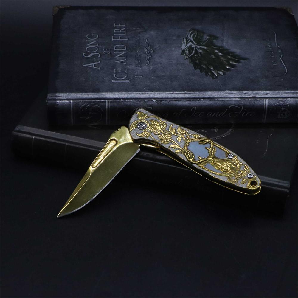 Fantastic Reindeer in the Mirror Folding Knife - Tophatter Daily Deals