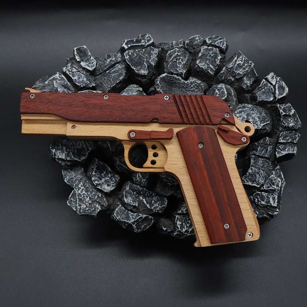 M1911 Wooden Rubber Band Gun Model - Tophatter Daily Deals
