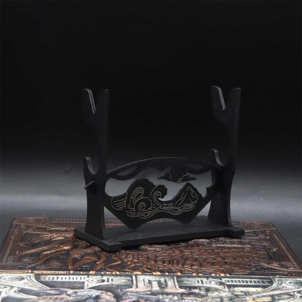 2-Layer Wooden Landscape Pattern Weapon Display Holder - Tophatter Daily Deals