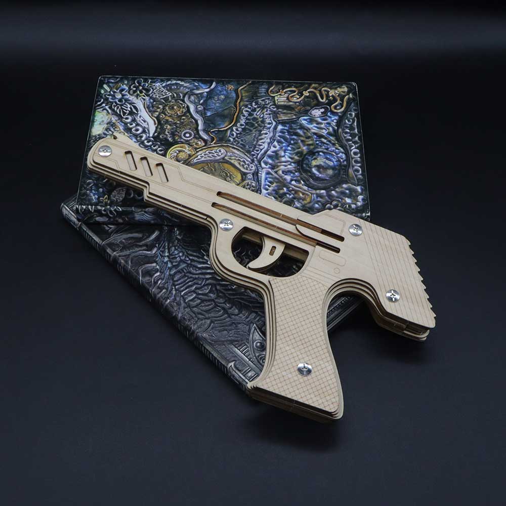 DIY 3D Semi-auto Rubber Band Pistol Model Kit - Tophatter Daily Deals