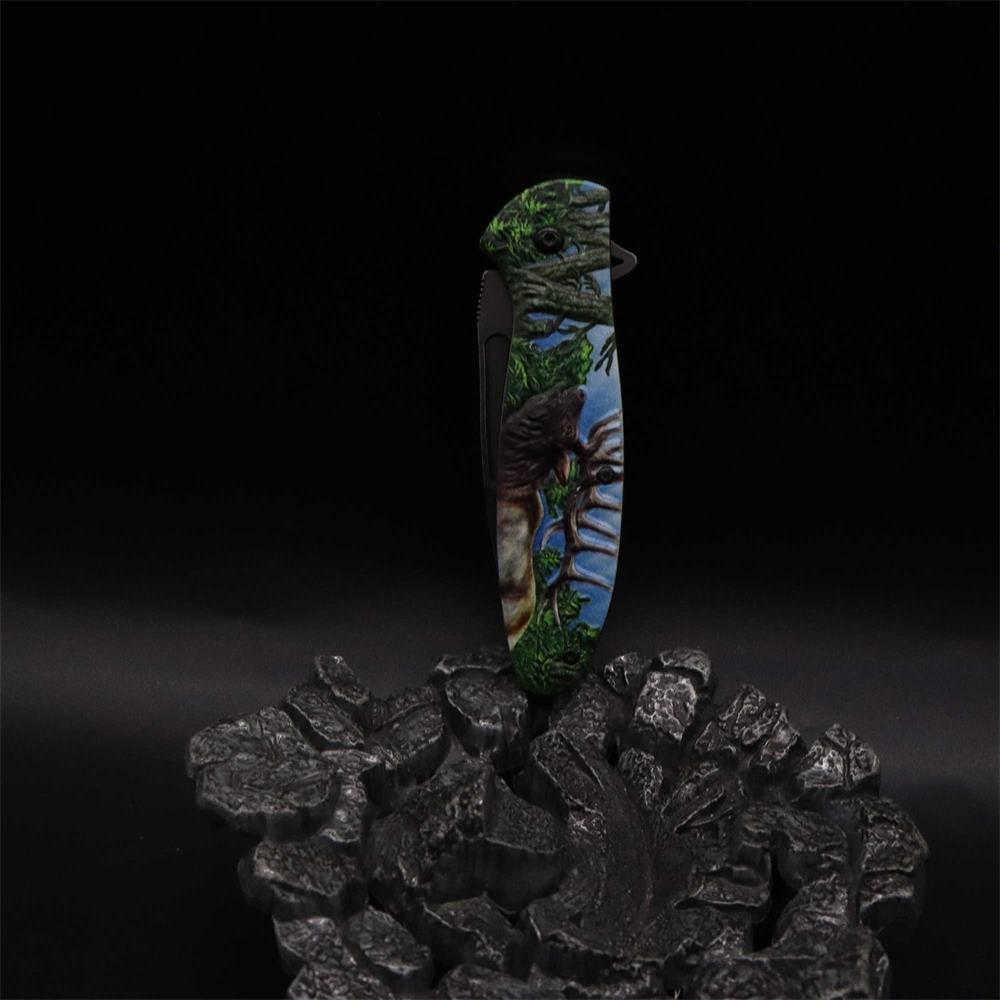 Male Deer Folding Knife Portable Camping Tool - Tophatter Daily Deals