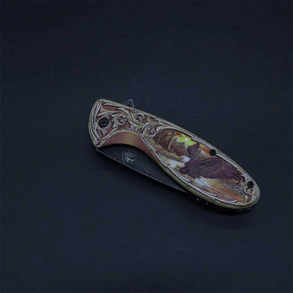 3D Sculpture Eagle Relief Folding Knife - Tophatter Daily Deals