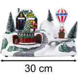 Light-up Christmas Village Scene | Illuminated LED Ornament with Movement Ornament - Tophatter Daily Deals