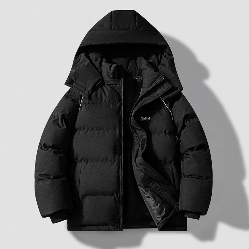 Waterproof Cozy Jacket - Hooded Puffer, Polyester, Commute Black 3D Changing Face Moving Picture Frame - Tophatter Daily Deals