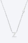 V To Z Zircon 925 Sterling Silver Necklace Z Silver One Size Necklaces - Tophatter Daily Deals