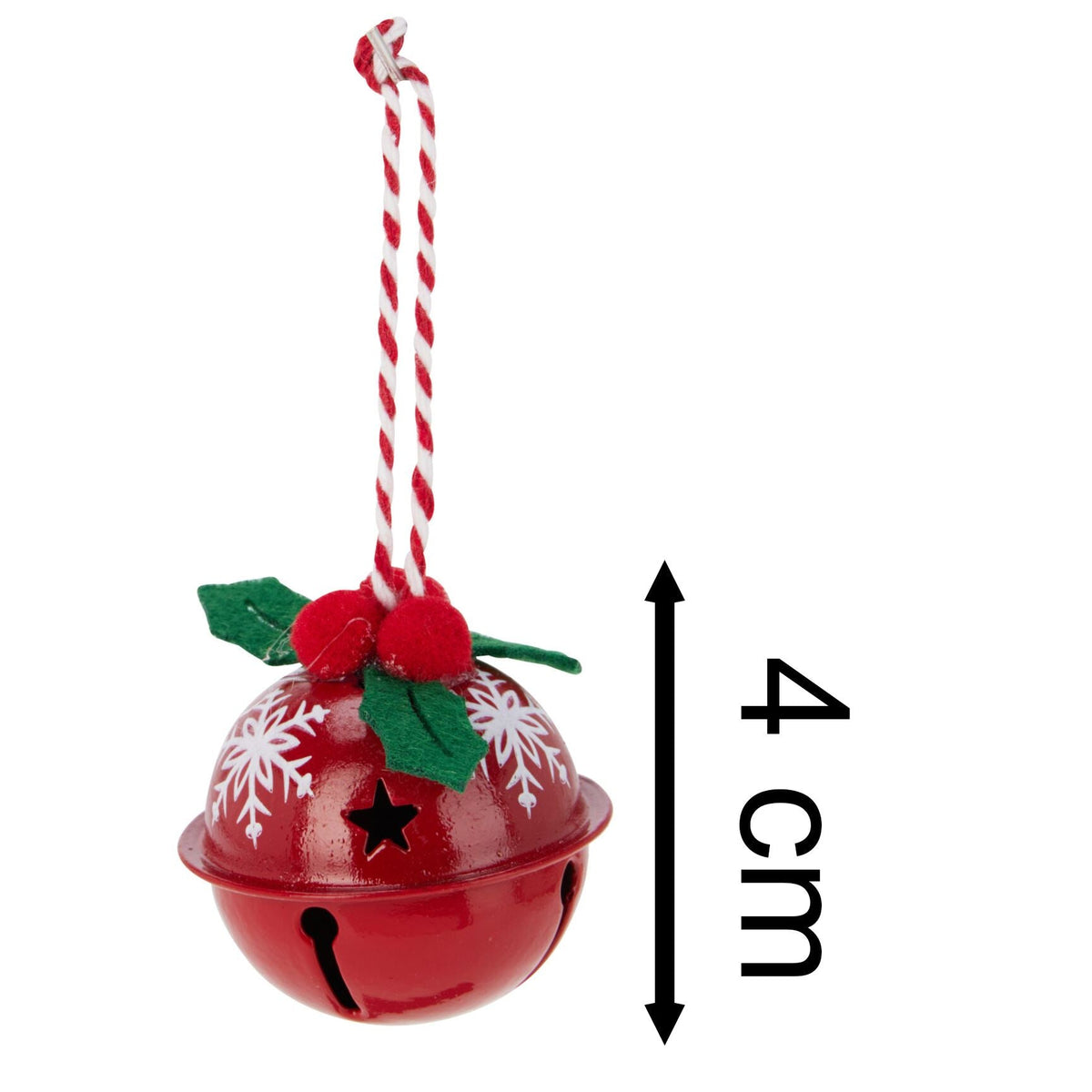 Pack of 12 Small Festive Jingle Bell Baubles | Christmas Tree Ornaments - 4cm Baubles - Tophatter Daily Deals