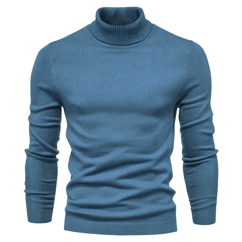 Soft Men's Turtleneck Sweater - Slim Fit Viscose Winter Fog Blue 3D Changing Face Moving Picture Frame - Tophatter Daily Deals
