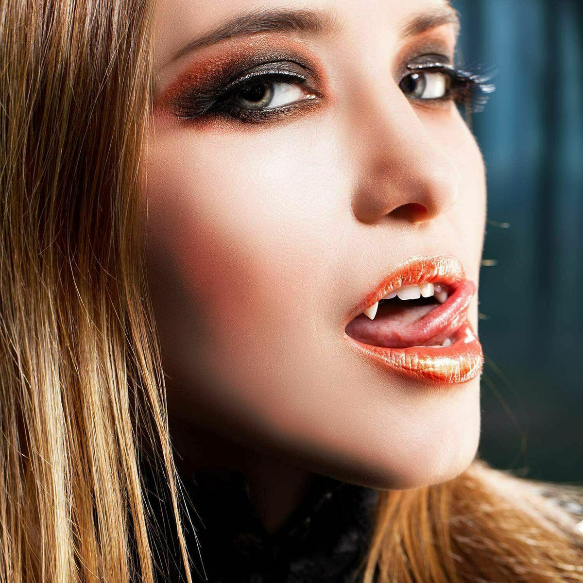 Vampire Teeth Caps - 15mm Halloween Cosplay Denture Vampire Teeth Festive & Franchise - Tophatter Daily Deals