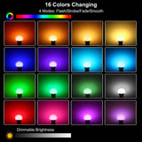 16 Colors Change LED Bulbs E27 3W RGD Dimmable Mood Lighting Lamp Indoor Lighting - Tophatter Daily Deals