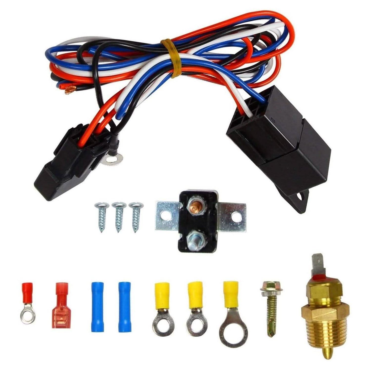 16" Electric Radiator Cooling Fan 12V 120W 10 Blades Car Thermostat Kit Automotive - Tophatter Daily Deals