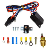 16" Electric Radiator Cooling Fan 12V 120W 10 Blades Car Thermostat Kit Automotive - Tophatter Daily Deals