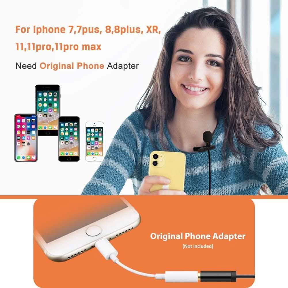 16 Feet Single Head Lavalier Lapel Microphone Omnidirectional Condenser Mic Audio Accessories - Tophatter Daily Deals