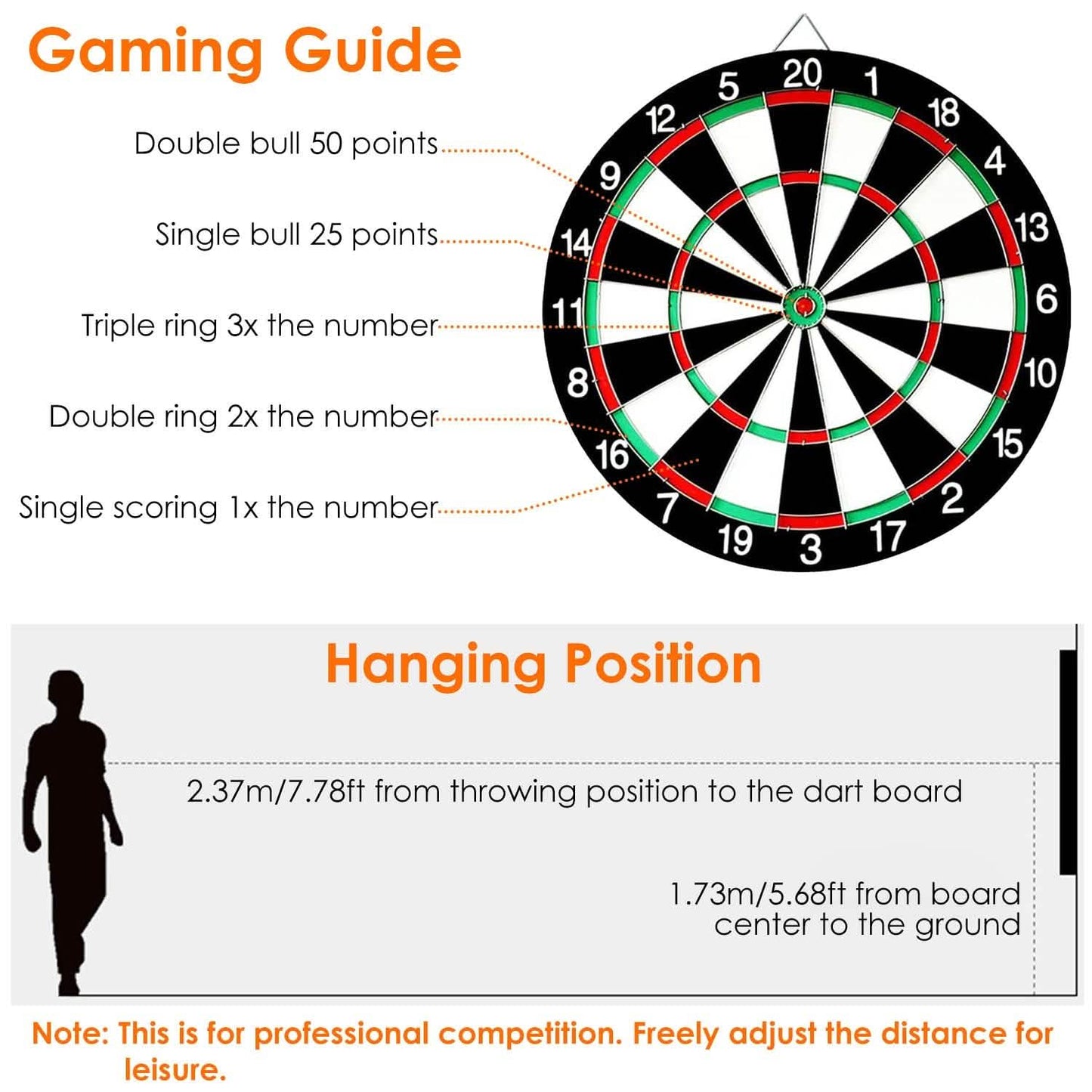 16-Inch Dart Board Game Set Everything Else - Tophatter Daily Deals