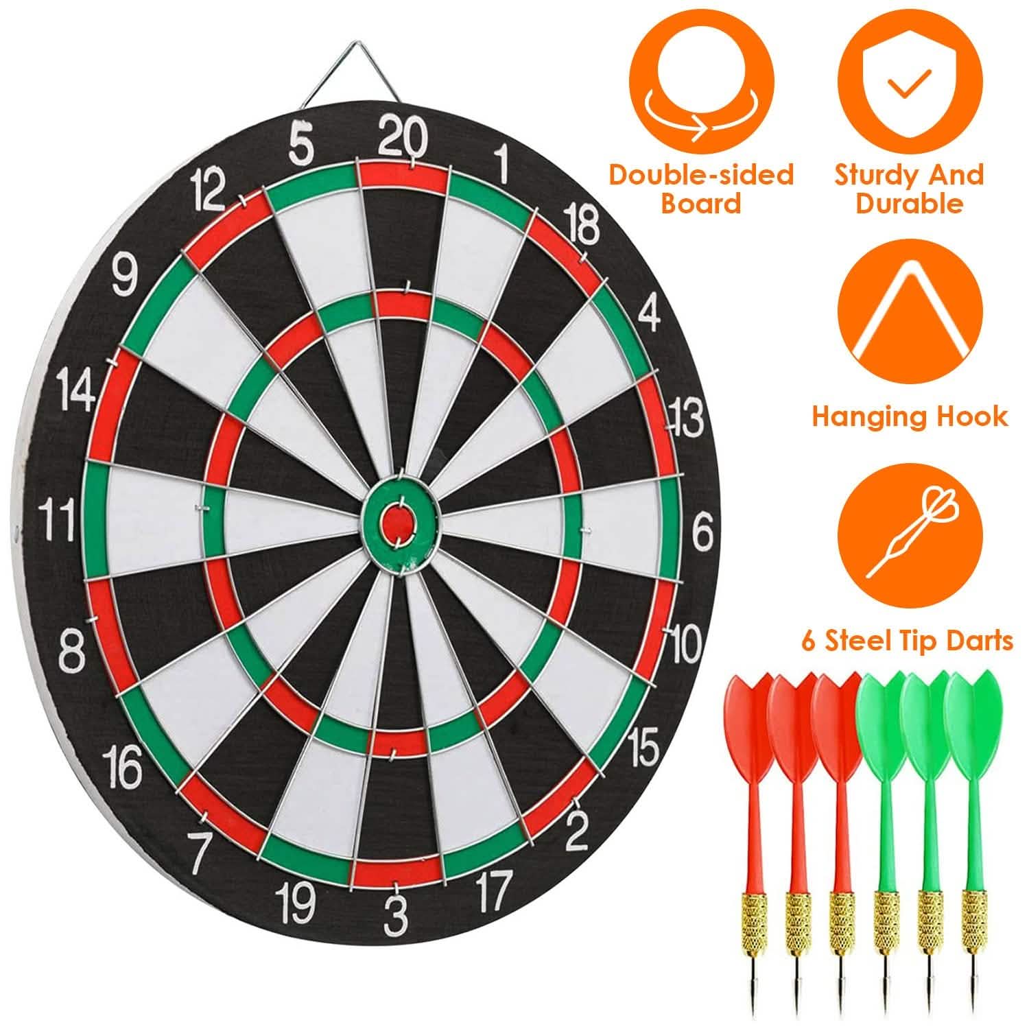 16-Inch Dart Board Game Set Everything Else - Tophatter Daily Deals