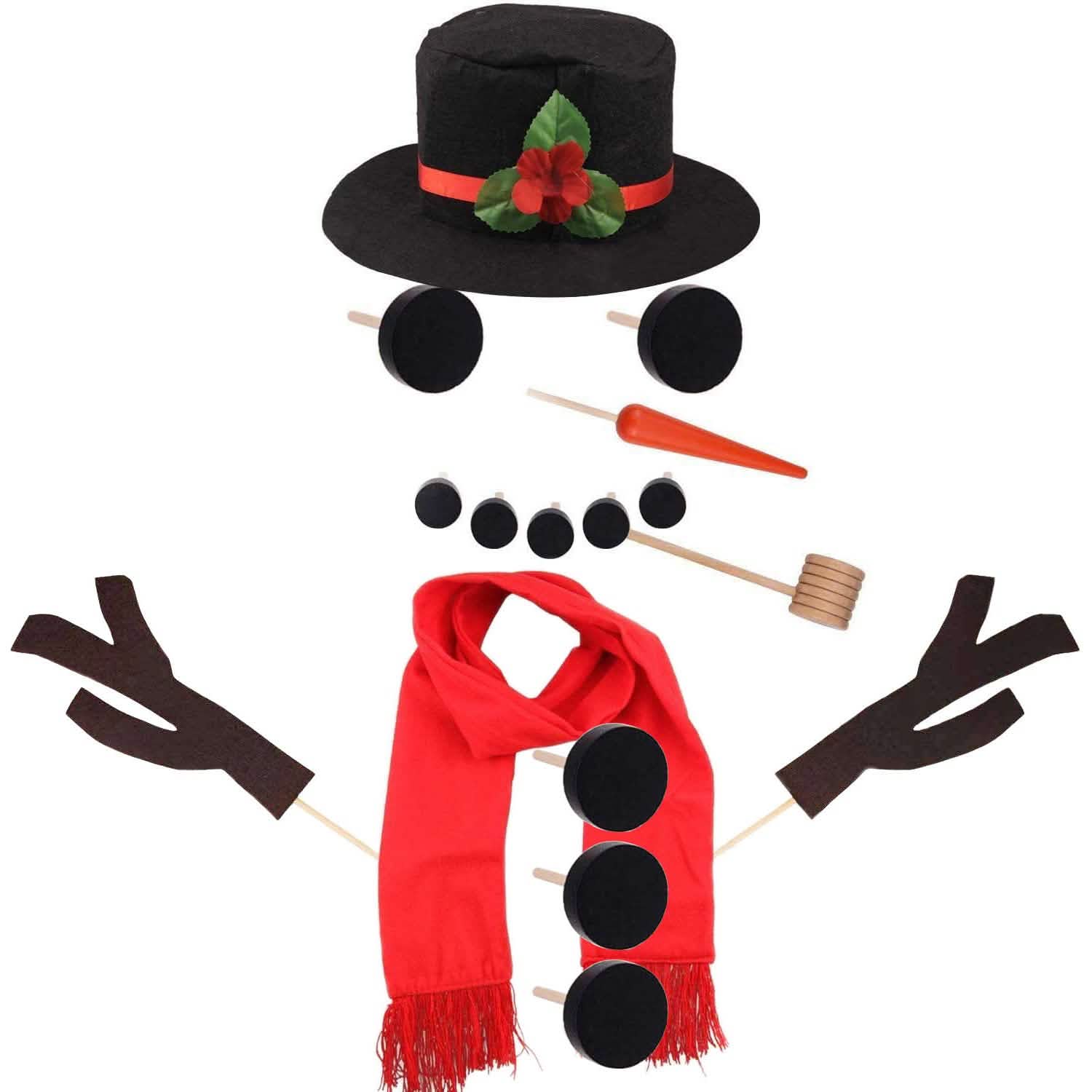 16-Piece: Snowman Decorating Dressing Kit Seasonal Decor - Tophatter Daily Deals