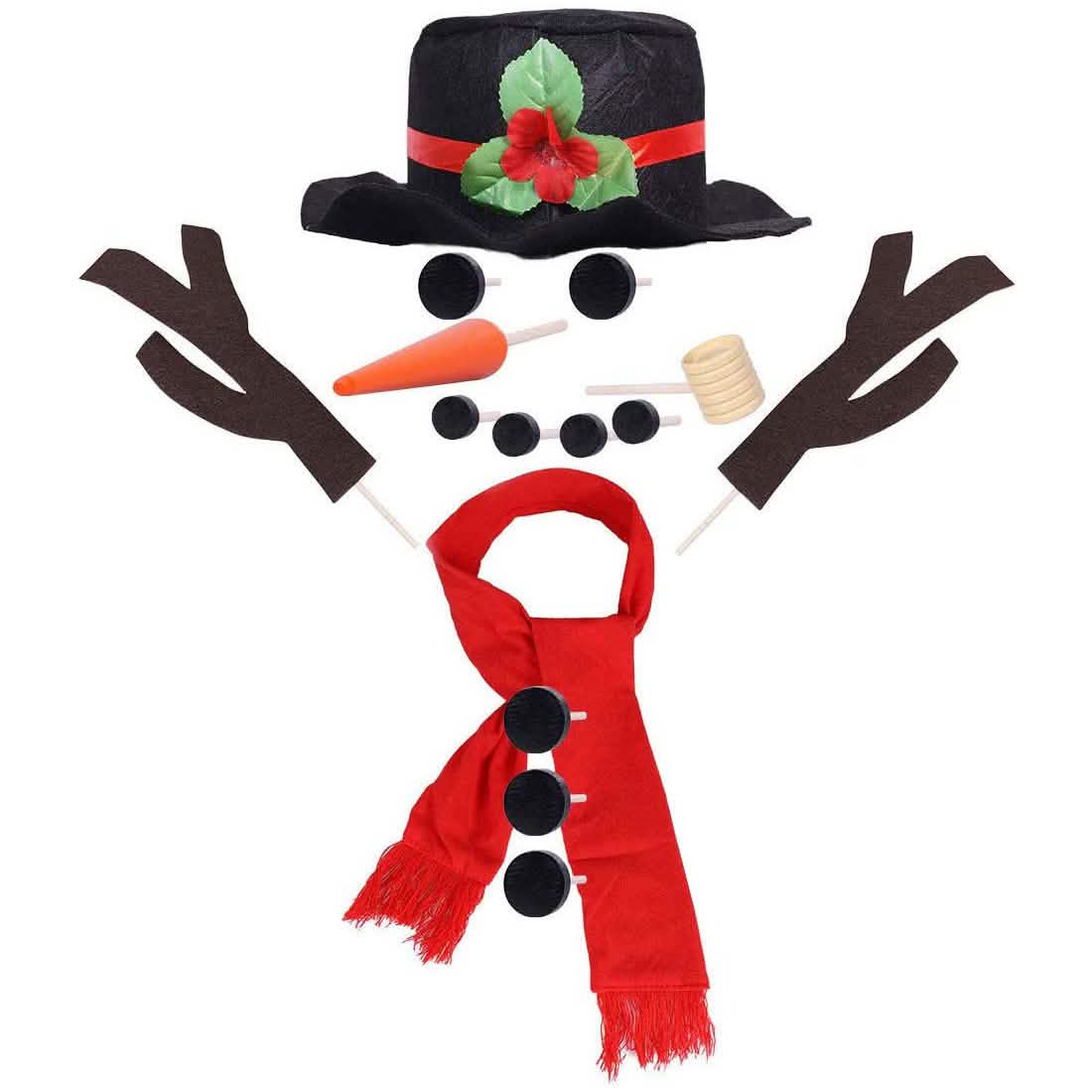 16-Piece: Snowman Decorating Dressing Kit Seasonal Decor - Tophatter Daily Deals