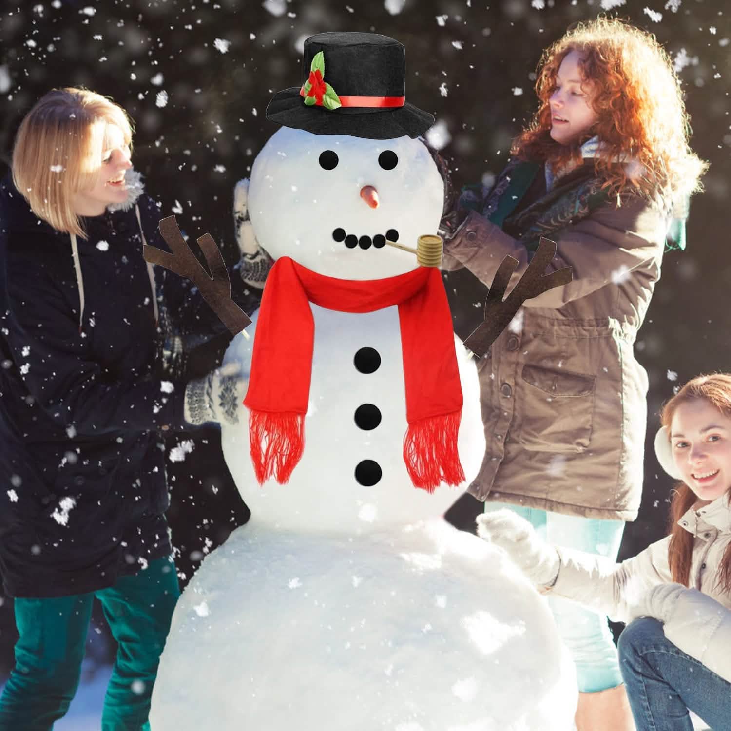 16-Piece: Snowman Decorating Dressing Kit Seasonal Decor - Tophatter Daily Deals