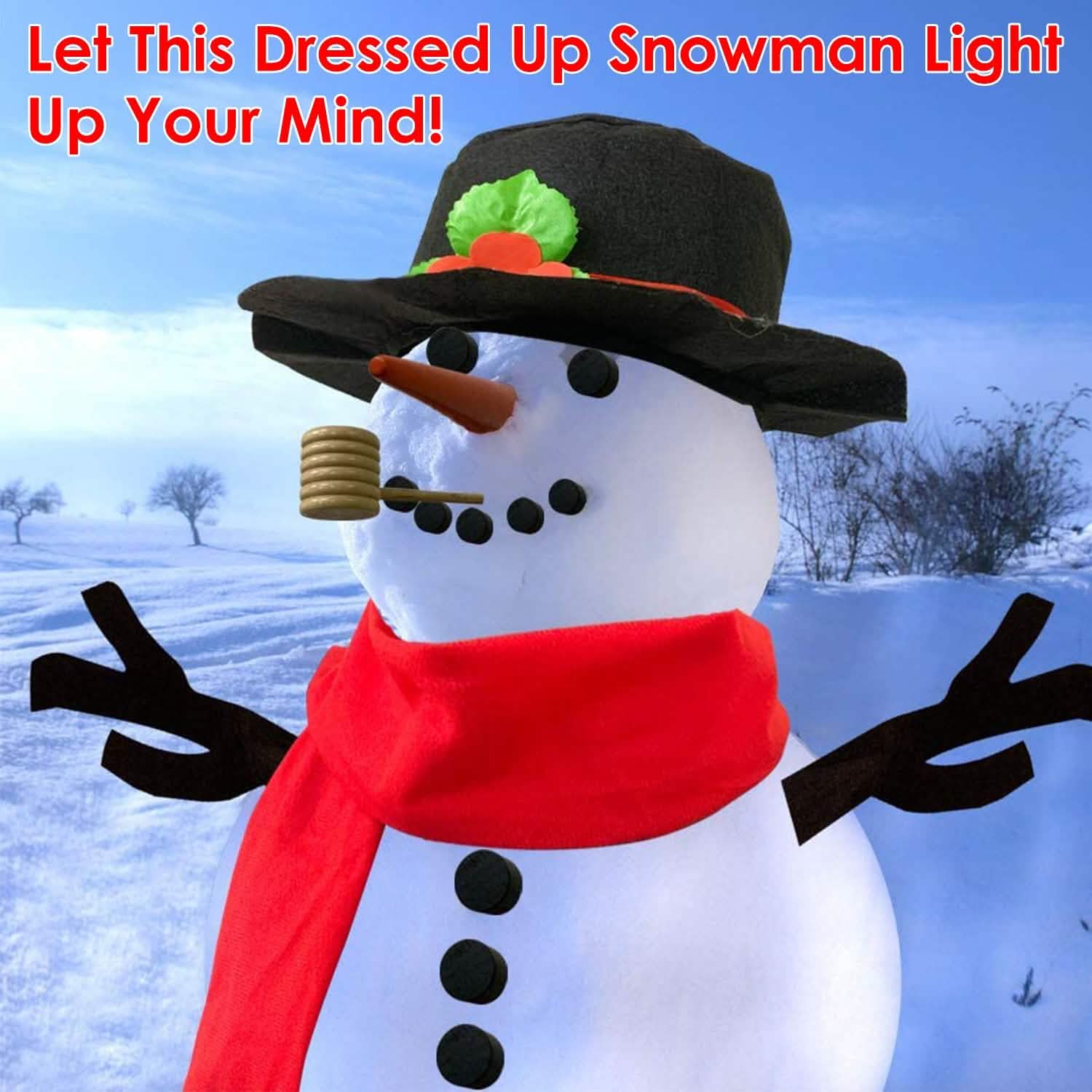 16-Piece: Snowman Decorating Dressing Kit Seasonal Decor - Tophatter Daily Deals
