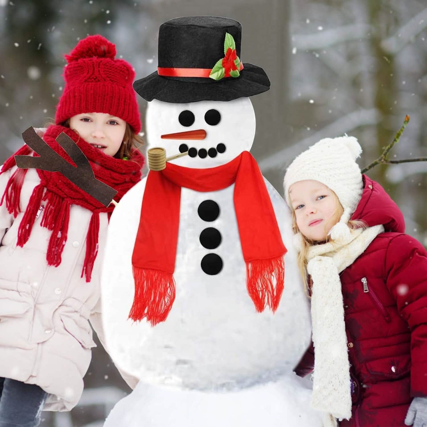 16-Piece: Snowman Decorating Dressing Kit Seasonal Decor - Tophatter Daily Deals