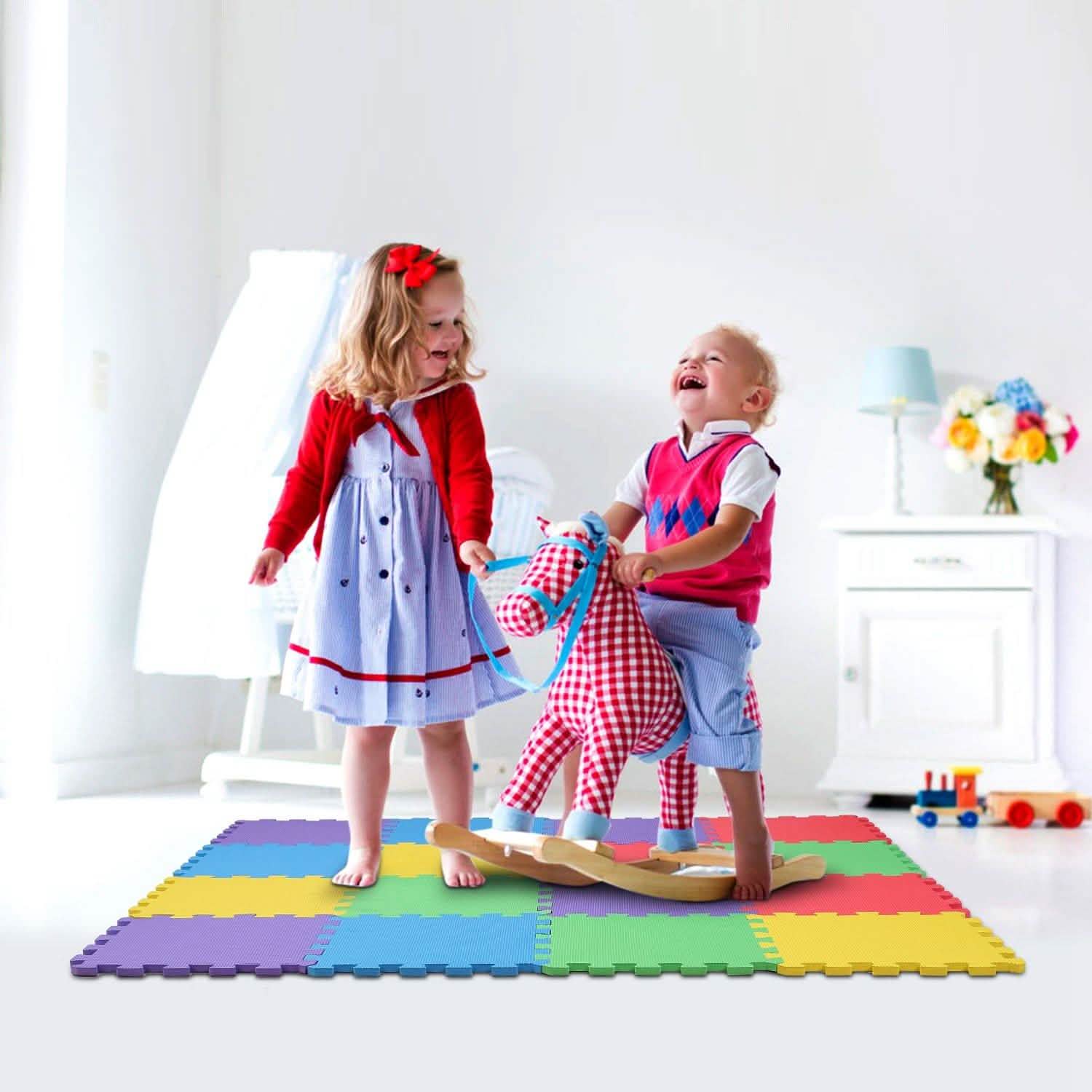 16-Pieces: Kids Puzzle Exercise Play Mat Toys & Games - Tophatter Daily Deals