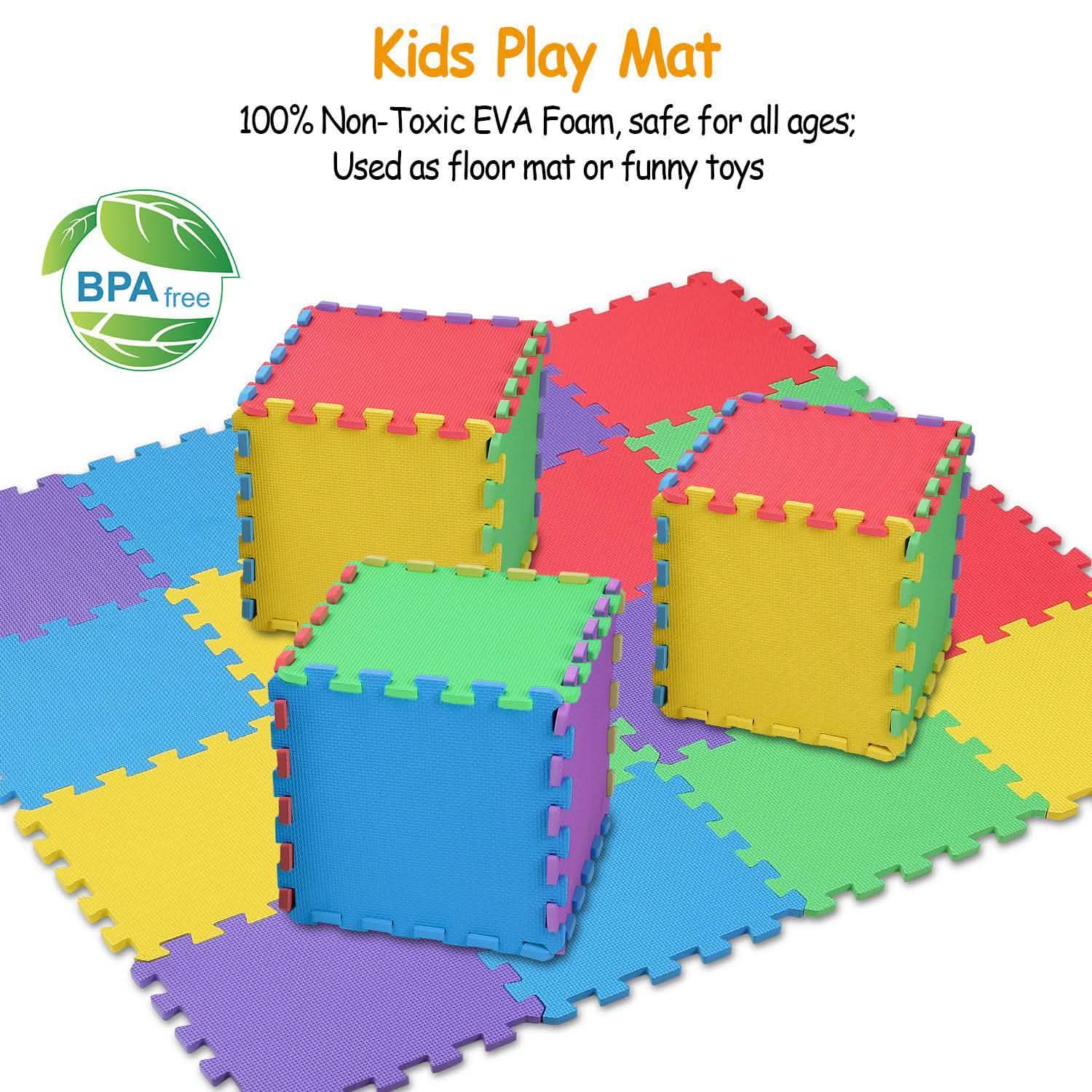 16-Pieces: Kids Puzzle Exercise Play Mat Toys & Games - Tophatter Daily Deals