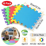 16-Pieces: Kids Puzzle Exercise Play Mat Toys & Games - Tophatter Daily Deals