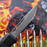 S2G Tactical Small 7" OTF Bullet HK Automatic Knife - REAL Layered Damascus Knife-OTF - Tophatter Daily Deals
