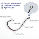 160-Piece: Offset Fishing Hooks Kit Outdoor Recreation - Tophatter Daily Deals